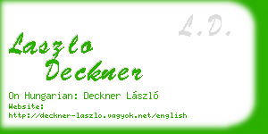 laszlo deckner business card